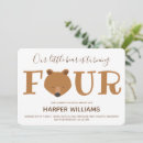 Search for brown bear birthday invitations Woodland animal