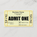 Search for ticket business cards Admit one