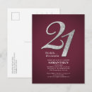 Search for burgundy 21st birthday invitations Typography
