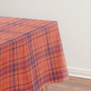Search for orange plaid tablecloths Tartan