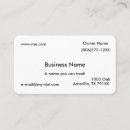 Search for rounded corners business cards Plain