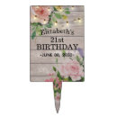 Search for wood cake toppers Happy birthday