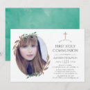 Search for rustic first communion invitations Watercolor