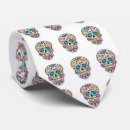 Search for dia de los muertos ties Skull