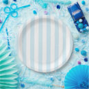 Search for white and baby blue stripes paper plates Birthday
