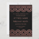 Search for black and rose gold wedding invitations Geometric