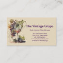 Search for grape vine business cards Sommelier