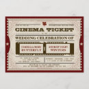 Search for retro movie ticket invitations Cinema