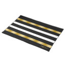 Search for black and white striped placemats Pattern