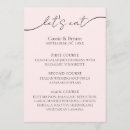 Search for blush pink wedding menus Script