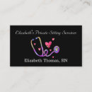 Search for private nurse business cards Stethoscope