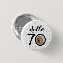 Search for 70th birthday buttons Retro