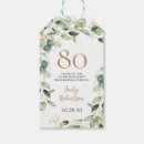 Search for 80th birthday gift tags Watercolor