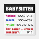 Search for emergency numbers magnets Babysitter