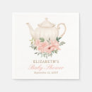 Search for teapot napkins A baby is brewing