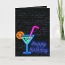Search for cocktail birthday cards Neon