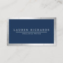 Search for blue and silver business cards Elegant