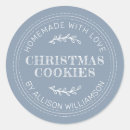 Search for blue christmas stickers Made with love