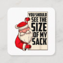 Search for naughty business cards Santa