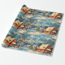 Search for village christmas wrapping paper Snowflakes