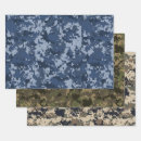 Search for blue camouflage wrapping paper Birthday