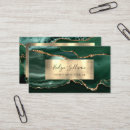 Search for green emerald gold business cards Beauty salon