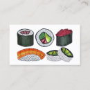Search for sushi business cards Restaurant