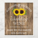 Search for sunflower wine labels Bride and groom