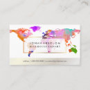Search for global business cards World map