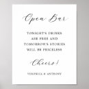 Search for open bar free drinks wedding signs Elegant
