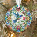 Search for stained glass ornaments Hummingbird