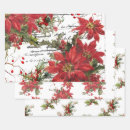 Search for poinsettia wrapping paper Vintage
