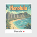 Search for honolulu postcards Palm trees vector