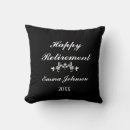 Search for retirement pillows Black and white