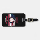 Search for baseball luggage tags Red white and blue