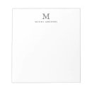 Search for initial notepads Monogrammed