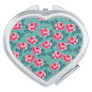 Search for vintage compact mirrors Pink roses