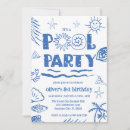 Search for fun in the sun invitations Kids pool party