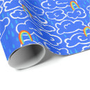 Search for blue cloud wrapping paper Colorful