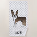 Search for boston terrier beach towels Cute