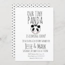 Search for panda baby shower invitations Black and white