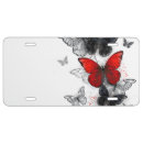 Search for butterfly license plates Red