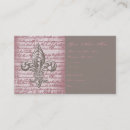 Search for fleur de lis business cards Pink