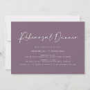 Search for purple rehearsal dinner invitations Simple