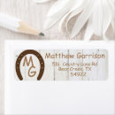 Search for horseshoe return address labels western