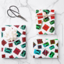 Search for gemstones wrapping paper Ruby