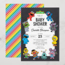 Search for sesame street baby shower invitations Cookie monster