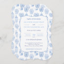 Search for pottery invitations Blue and white
