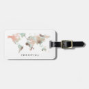 Search for world map luggage tags Travel