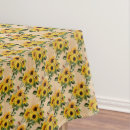 Search for the sunflower tablecloths Vintage